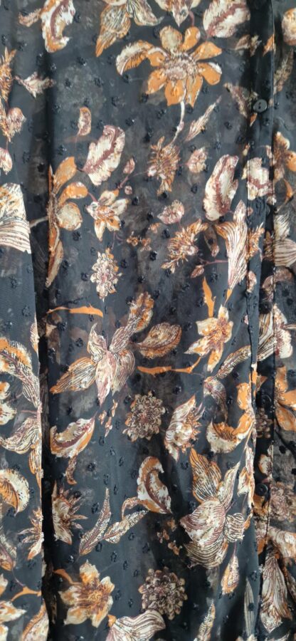 54 - MS Mode lange blouse bruin zwart (0825bak) - Afbeelding 5