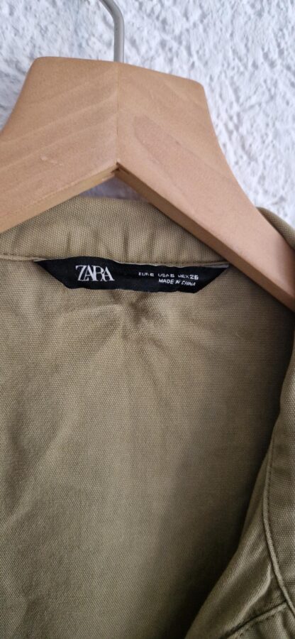 S - Zara jacket oversized met zakken khaki (0825bak) - Afbeelding 5