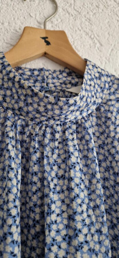 M - H&M blouse blauw bloementjes (0825bakmix) - Afbeelding 4