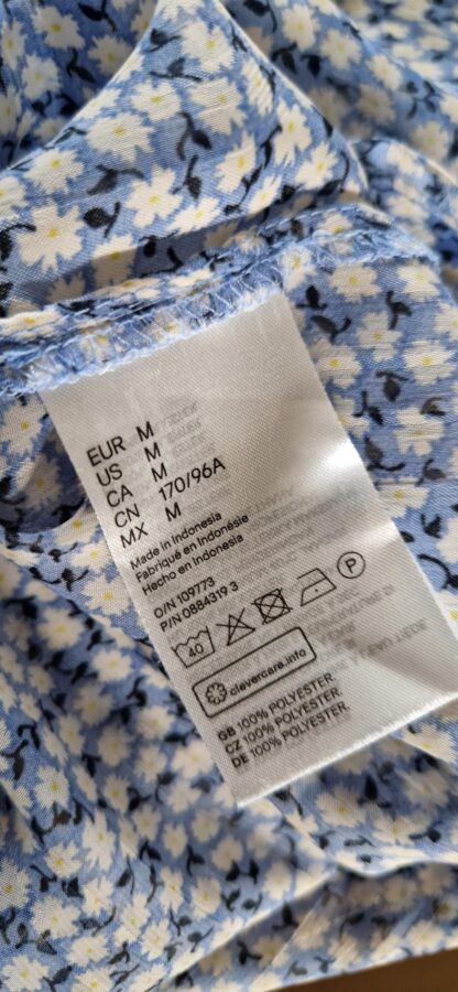 M - H&M blouse blauw bloementjes (0825bakmix) - Afbeelding 6