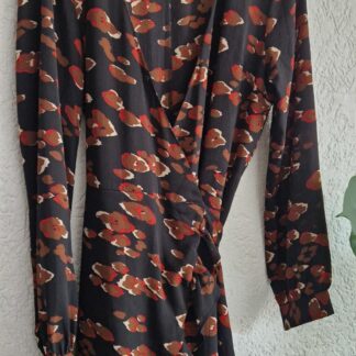 L - Ivivi jurk bruin zwart (0825bak)