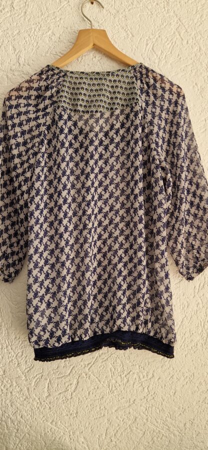 40 - Tom Tailor blousje blauwe print (0825am) - Afbeelding 6