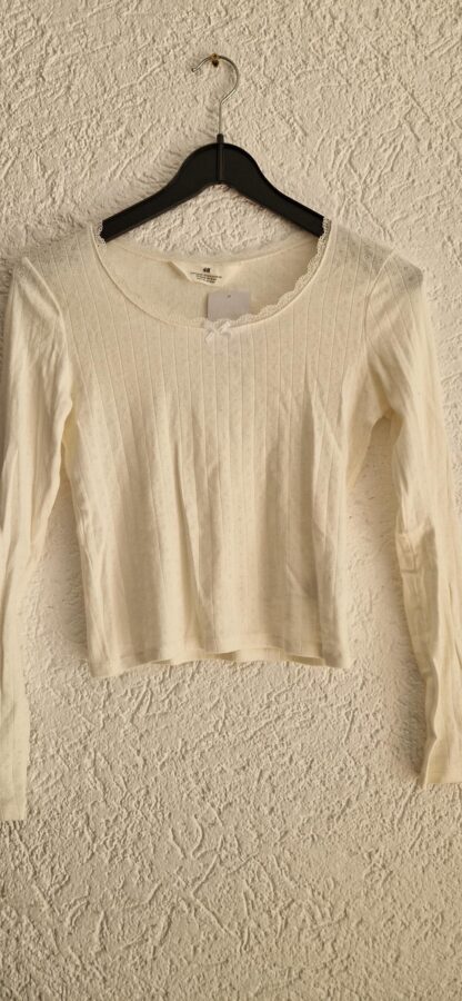 146 152 - H&M shirt roomwit nieuw (0825am)
