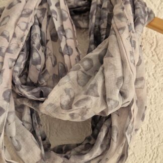 Sjaal colsjaal grijze print (0825am)