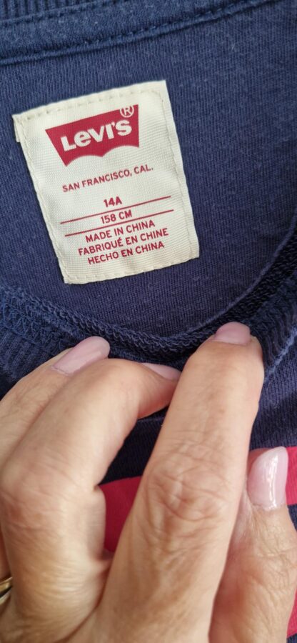 158 - Levi's sweater blauw roze (0825am) - Afbeelding 4