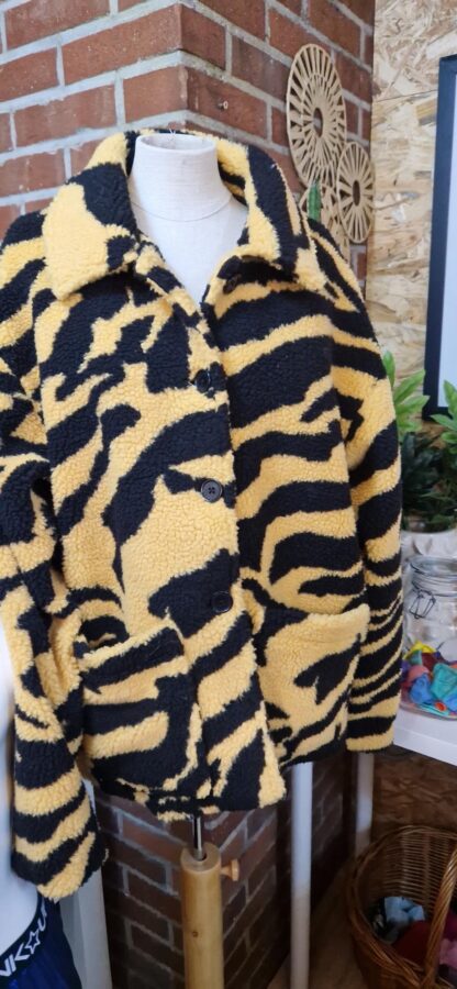 M - Pieces fleece jack dierenprint (0825ros)