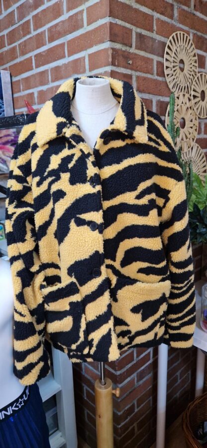 M - Pieces fleece jack dierenprint (0825ros) - Afbeelding 3