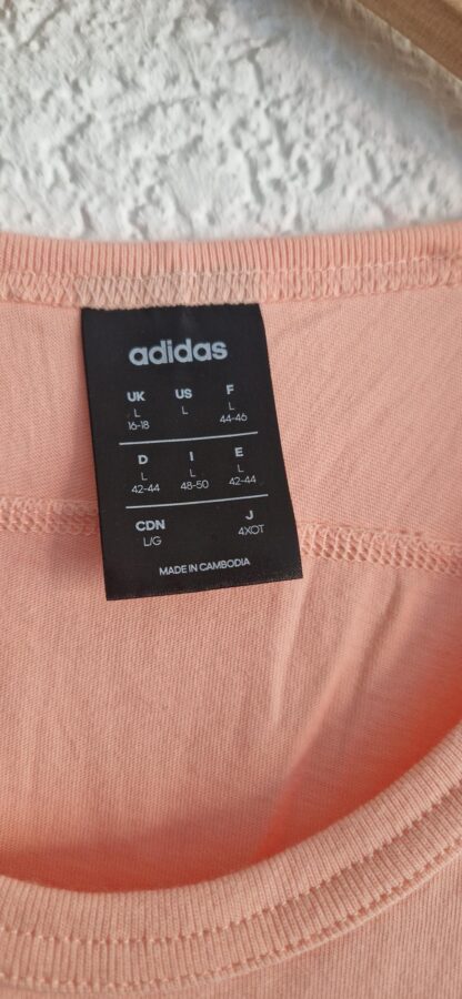 L - Adidas shirt zalm (0825ros) - Afbeelding 4