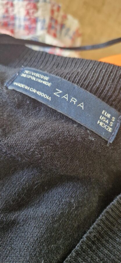 S - Zara vest knopen zwart (0825ros) - Afbeelding 5