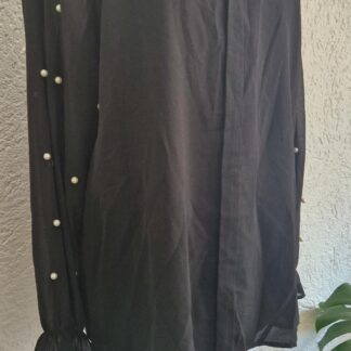 M/L - Zwarte blouse met parels (0825ros)