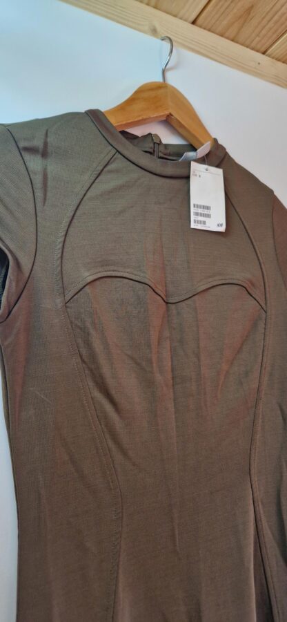 S - H&M jurk donkergroen nieuw (0925may) - Afbeelding 3