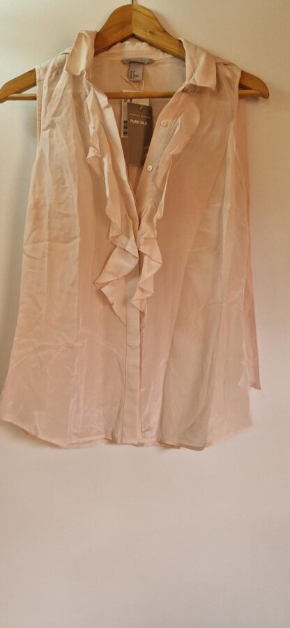 38 - H&M blousje silk zachtroze (0925may)