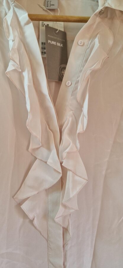 38 - H&M blousje silk zachtroze (0925may) - Afbeelding 4