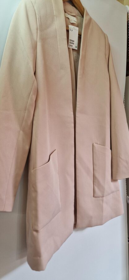 38 - H&M lange blazer beige nieuw (0925may)