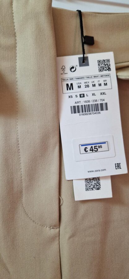 M - Zara pantalon beige nieuw (0925may) - Afbeelding 4