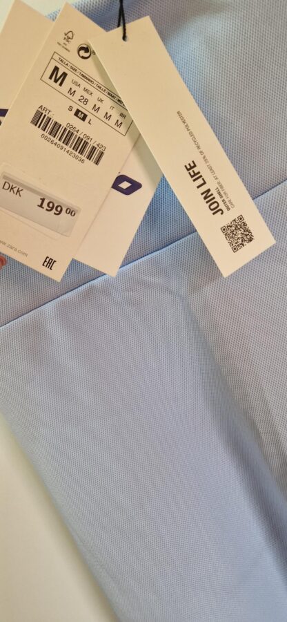 M - Zara Lotto jurkje lichtblauw nieuw (0925may) - Afbeelding 4