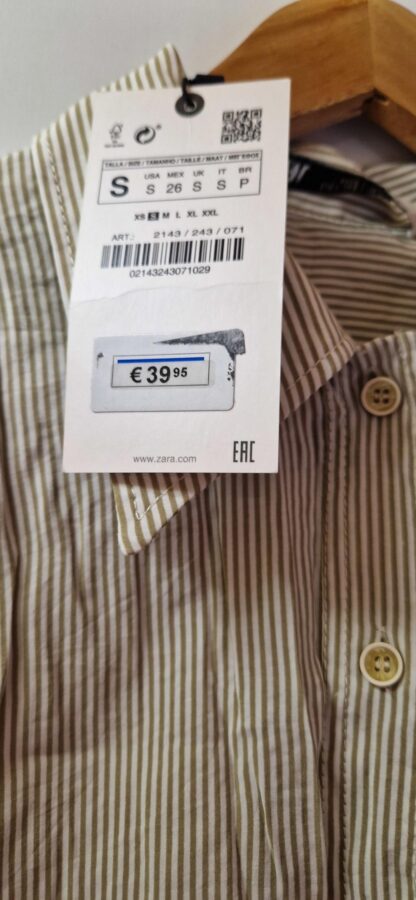 S - Zara blouse streepjes nieuw (0925may) - Afbeelding 4