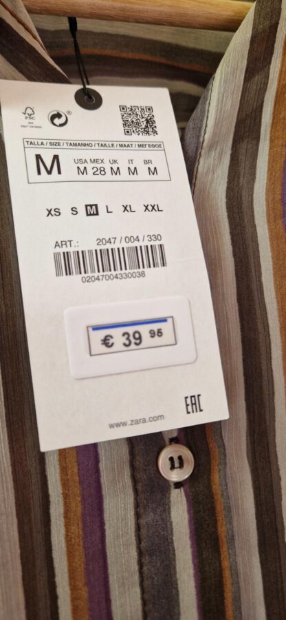 M - Zara blouse strepen nieuw (0925may) - Afbeelding 5