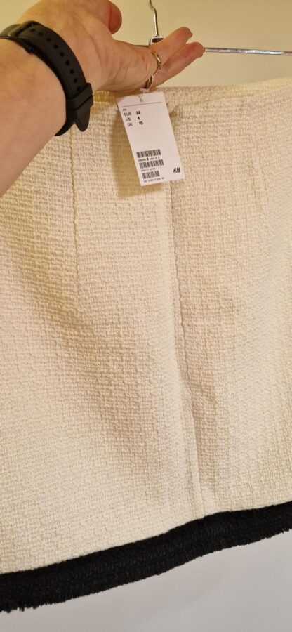 38 - H&M rok offwhite zwart nieuw (0925may) - Afbeelding 6