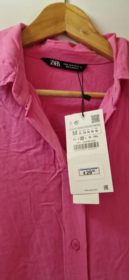 M - Zara blouse roze nieuw (0925may) - Afbeelding 4