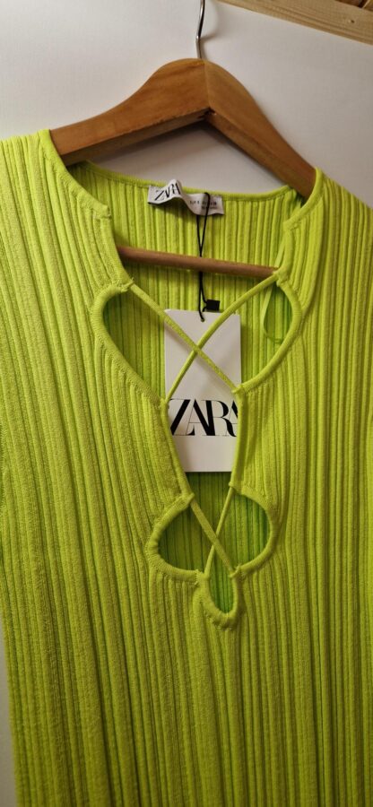 S - Zara jurk lemongroen nieuw (0925may) - Afbeelding 3