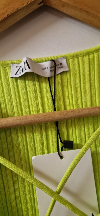 S - Zara jurk lemongroen nieuw (0925may) - Afbeelding 4
