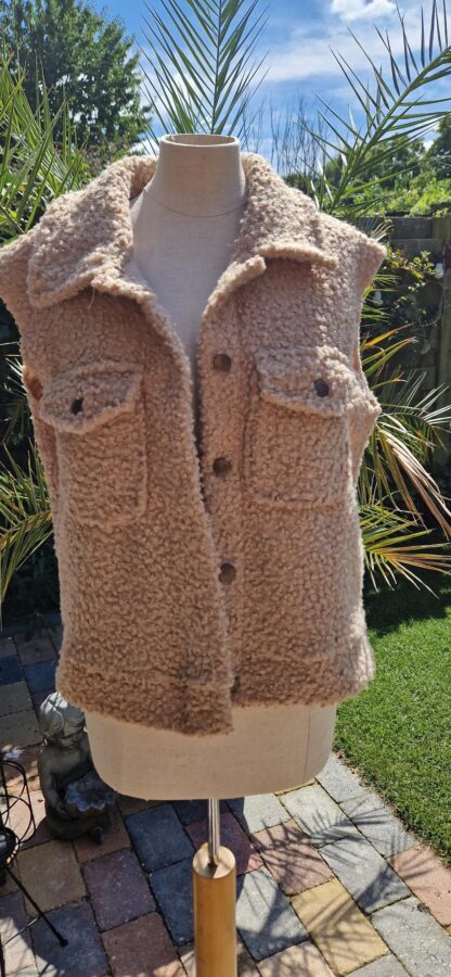 M - Bien Bleu mouwloos vest borg (0925kh)