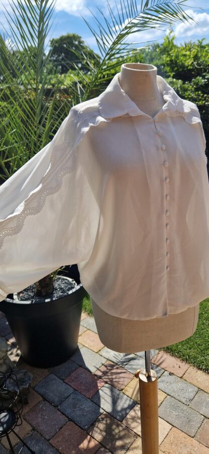 S - Elli White blouse offwhite (0925kh) - Afbeelding 4