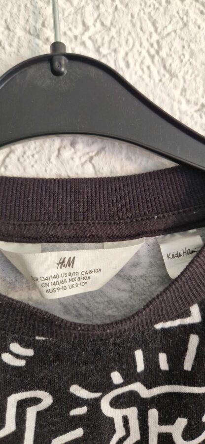 134 140 - H&M zwart wit sweater (0925am) - Afbeelding 5