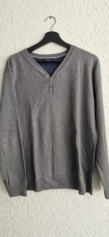 M - John Cabot trui grijs (1025han)