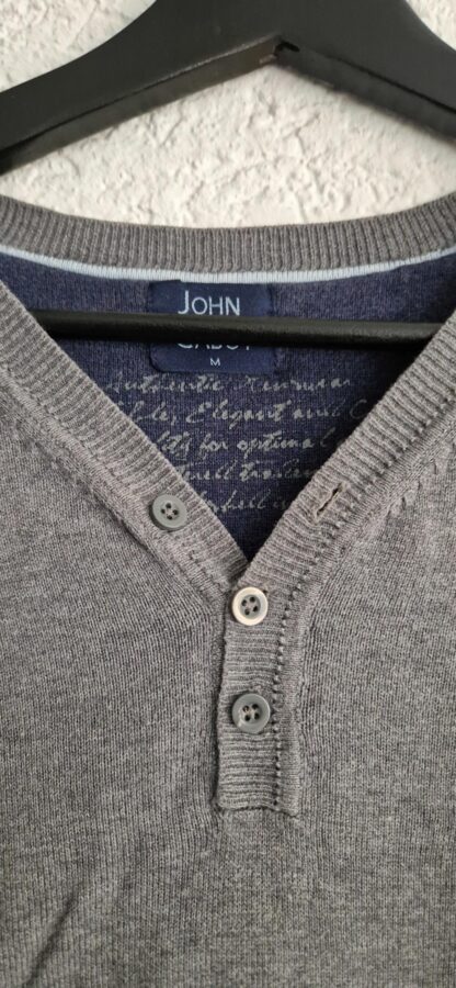 M - John Cabot trui grijs (1025han) - Afbeelding 3