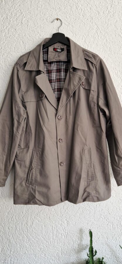 L - Reverse trenchcoat grijs taupe (1025han)