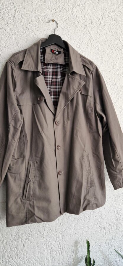 L - Reverse trenchcoat grijs taupe (1025han) - Afbeelding 3