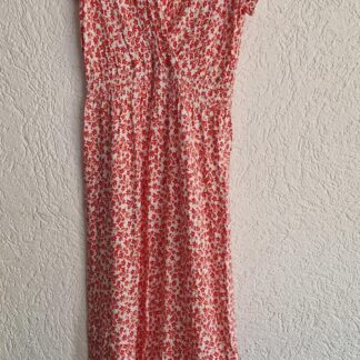 M/L - HD Diffusion jurk rood wit bloemen (1025han)