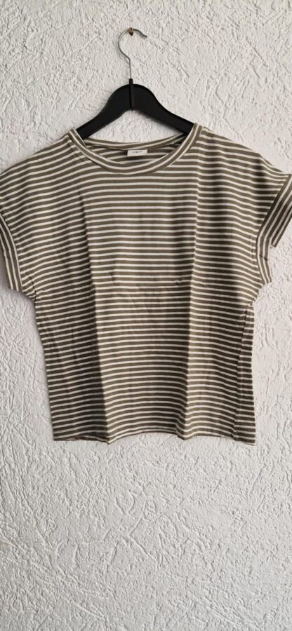 M - JDY shirt streepjes khaki wit (1025han)
