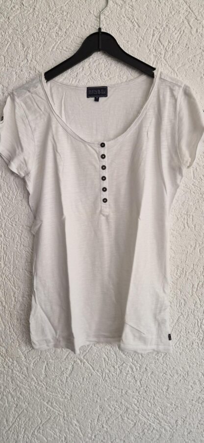 M - Bien Bleu shirt wit knoopjes (1025han)