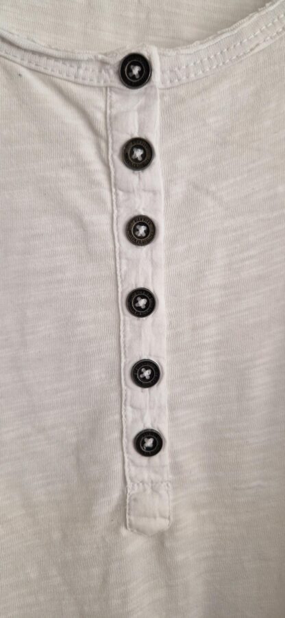 M - Bien Bleu shirt wit knoopjes (1025han) - Afbeelding 3
