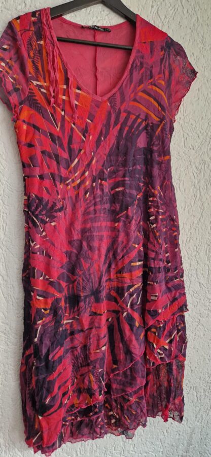 L/XL - Mado et les autres jurk met vestje fuchsiaprint (1025han)