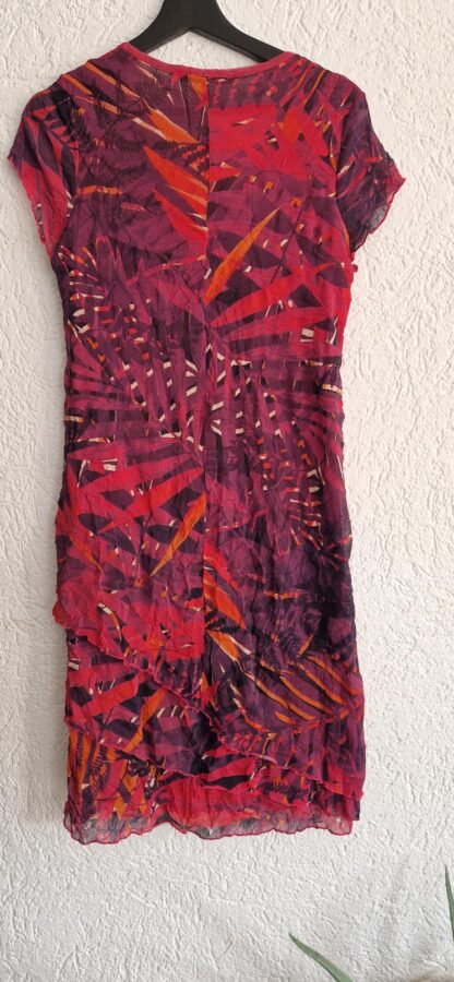 L/XL - Mado et les autres jurk met vestje fuchsiaprint (1025han) - Afbeelding 6