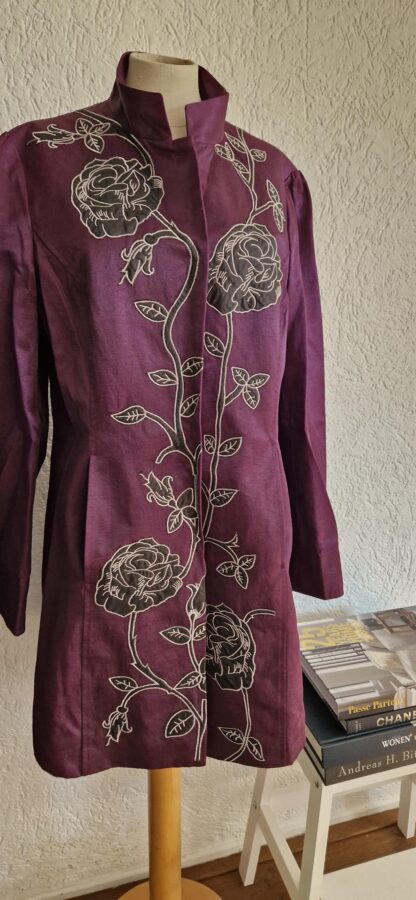 M - Vintage jasje met bloemen (1025bak) - Afbeelding 2
