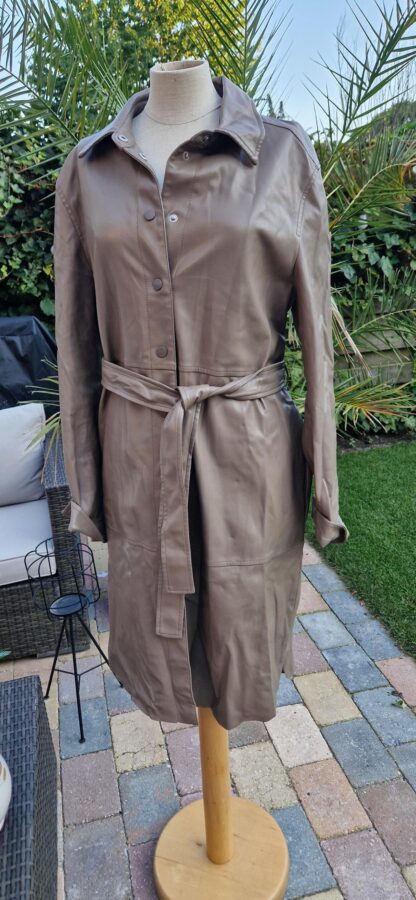L - Only vegan leren jurk lichtbruin (1025bak) - Afbeelding 4