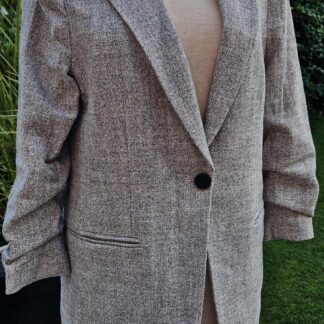 XS - H&M blazer met 3/4 mouw grijs (1025bak)