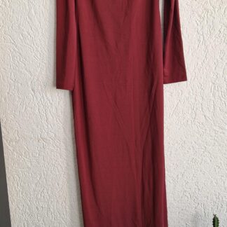 XS/34 - Shein maxi feestjurk wijnrood (1025did)