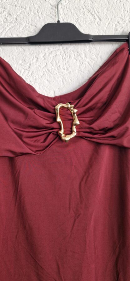 XS/34 - Shein maxi feestjurk wijnrood (1025did) - Afbeelding 4