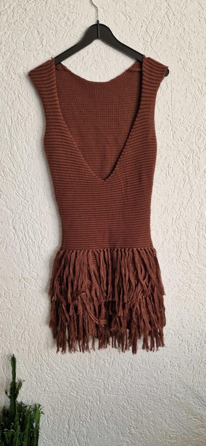 XS - Musera jurkje gebreid bruin (1025did5)