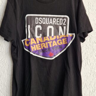 164 - Dsquared2 shirt zwart print (1025did5)