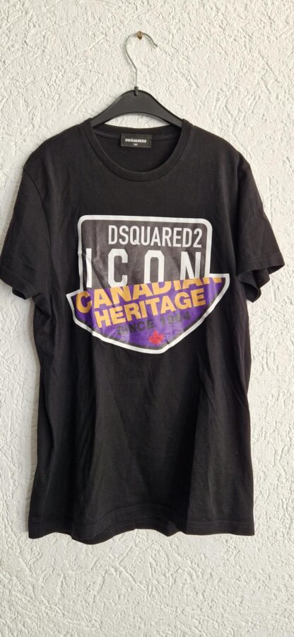 164 - Dsquared2 shirt zwart print (1025did5)