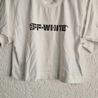 XS - Off-White shirt wit print met steentjes (1025did5)