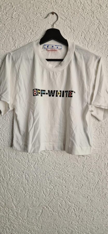 XS - Off-White shirt wit print met steentjes (1025did5)