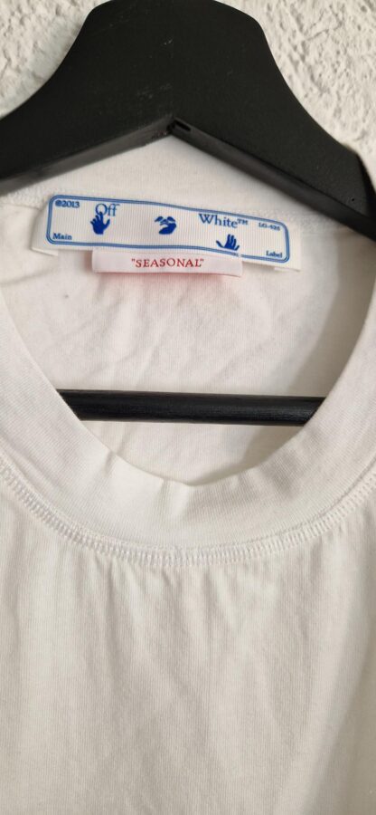 XS - Off-White shirt wit print met steentjes (1025did5) - Afbeelding 5